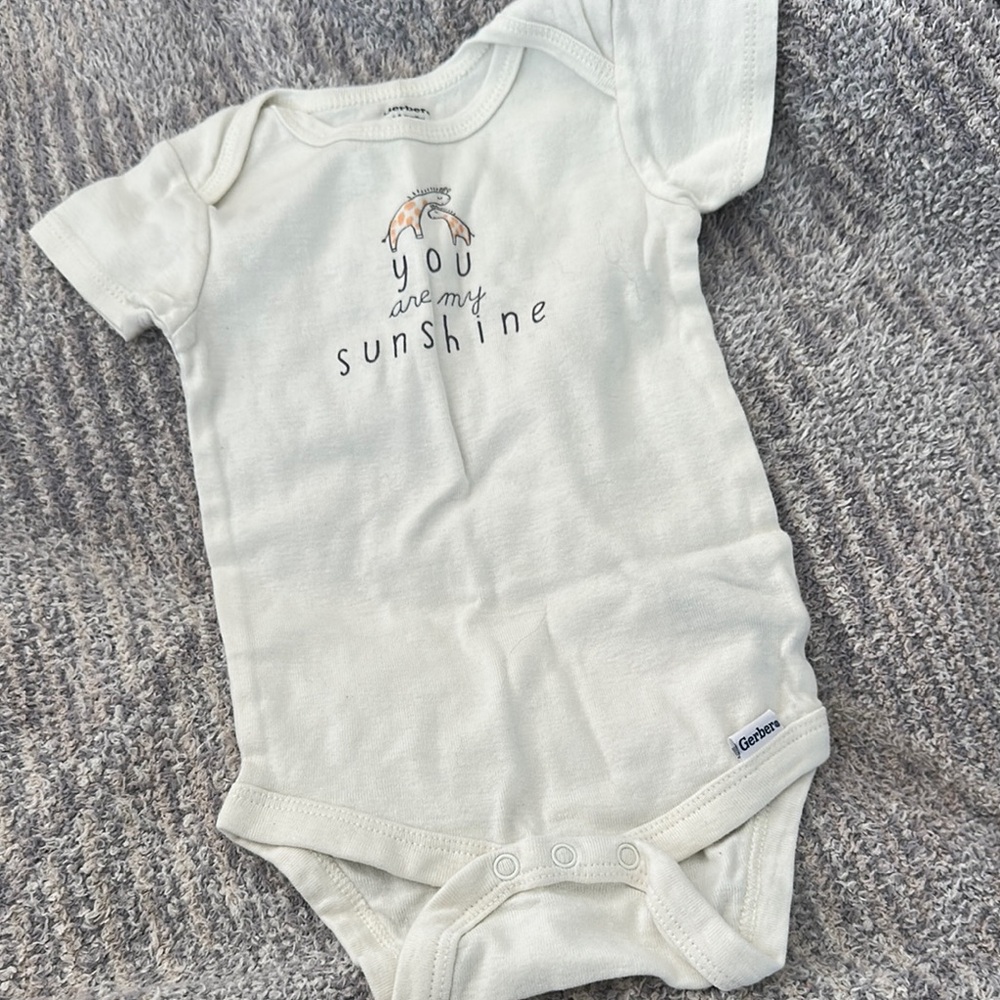 Gerber Cream Bodysuit Soft Cotton One Piece